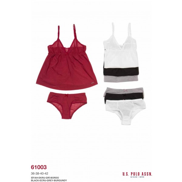 Домашній одяг US Polo Assn - Майка і бікіні 61003 сірий, 40 р. - фото 2