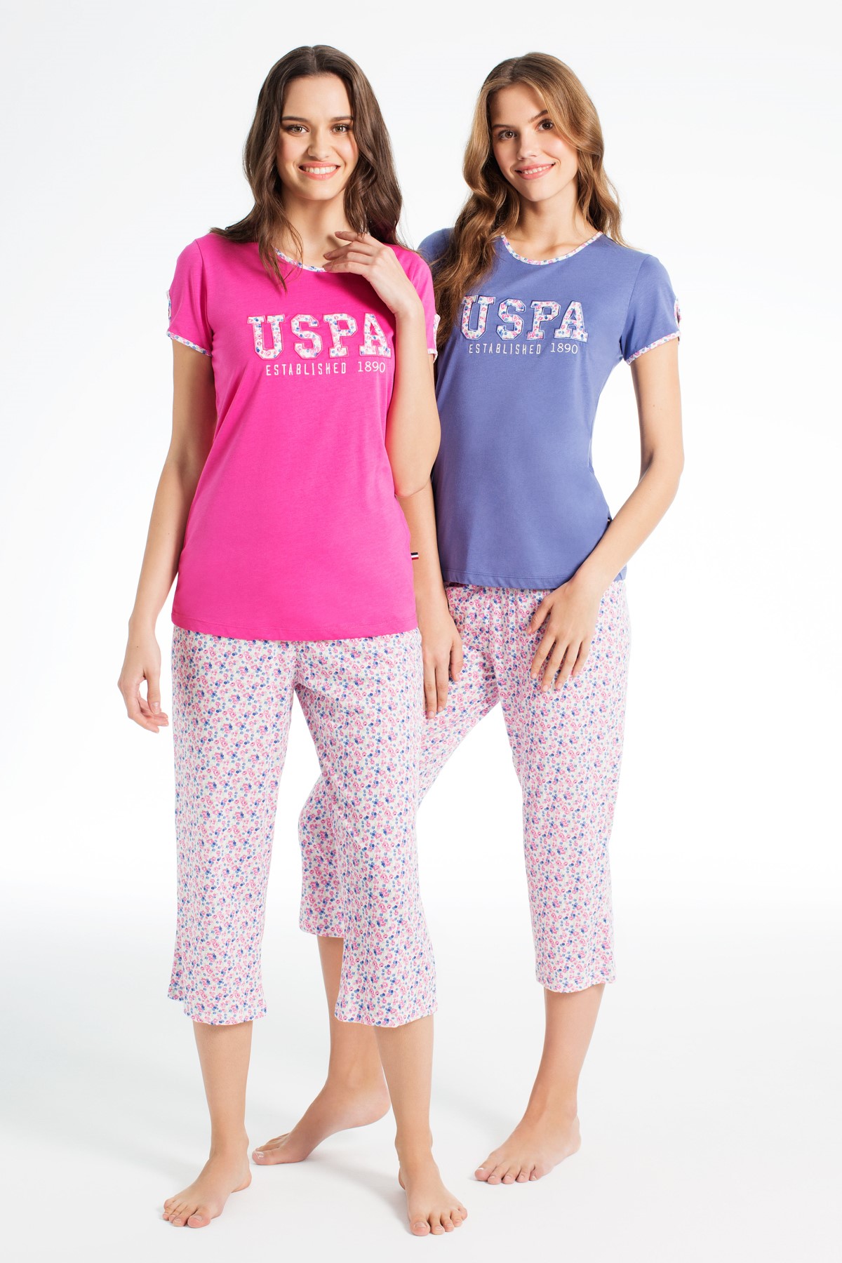 Домашній одяг US Polo Assn - Футболка і бриджі 15601 сині, S