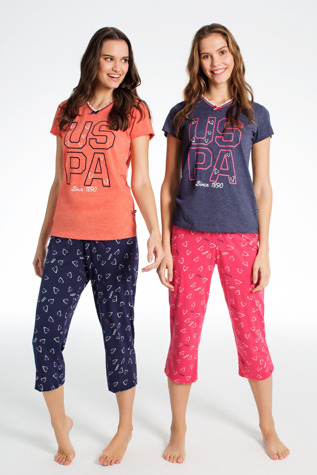 Домашній одяг US Polo Assn - Футболка і бриджі 15662 сині, S