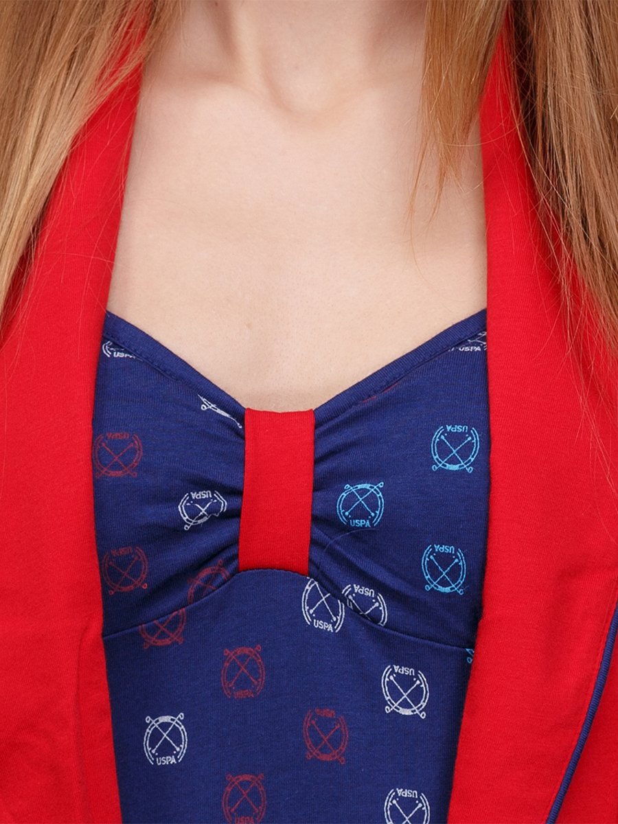 Домашній одяг US Polo Assn - Халат+сарафан 15129 червоний, S - фото 3