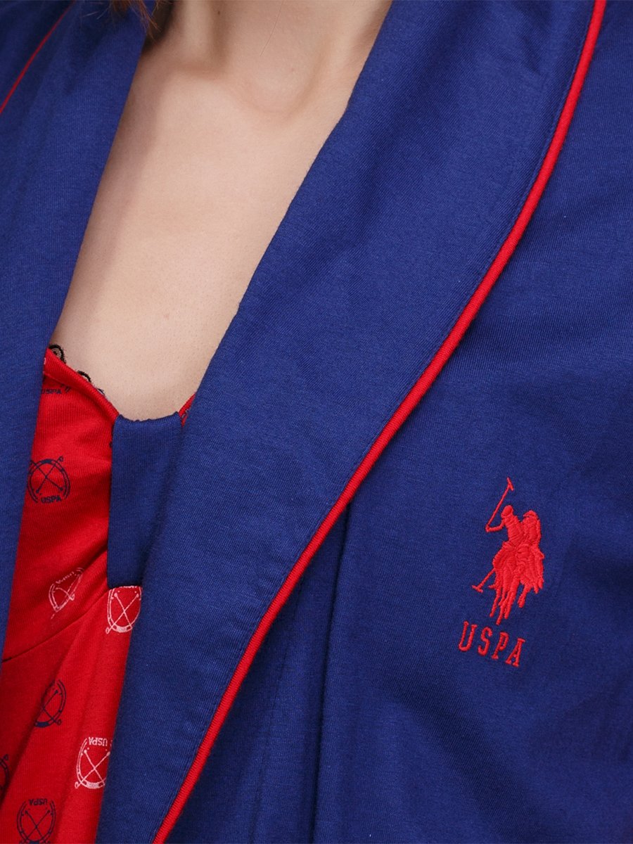 Домашній одяг US Polo Assn - Халат+сарафан 15129 синій, S - фото 4