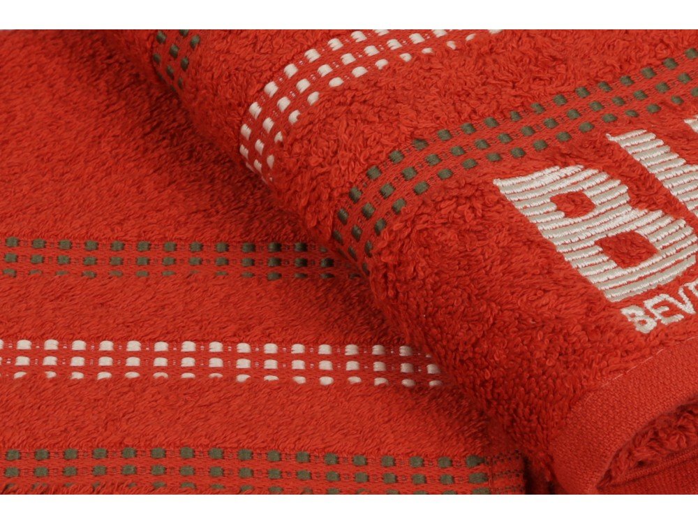Набір рушників Beverly Hills Polo Club - 355BHP1263 Botanik Brick Red 50*90 - фото 2