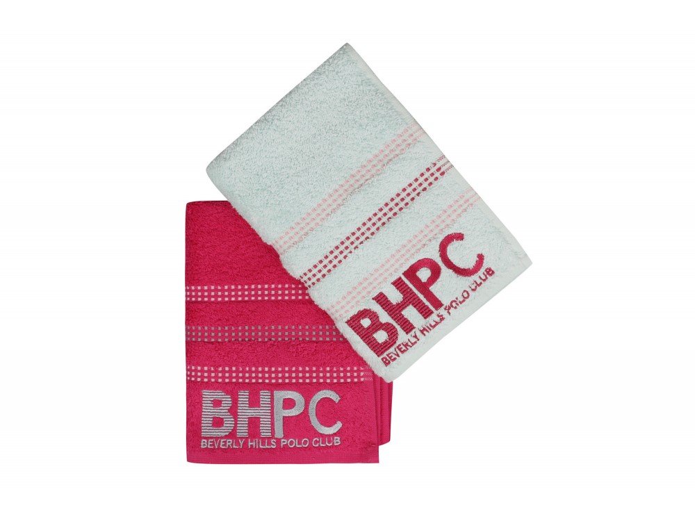 Набір рушників Beverly Hills Polo Club - 355BHP1266 Botanik Mint, Fuchsia 50*90 - фото 3