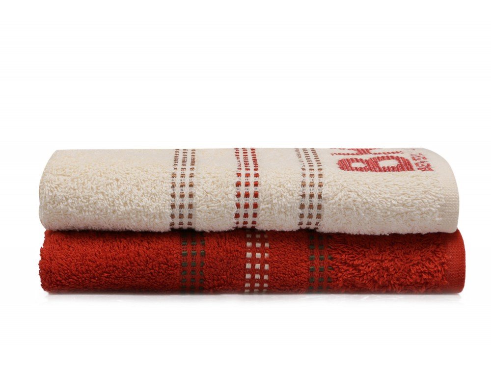 Набір рушників Beverly Hills Polo Club - 355BHP1267 Botanik Brick Red, Cream 50*90 - фото 4