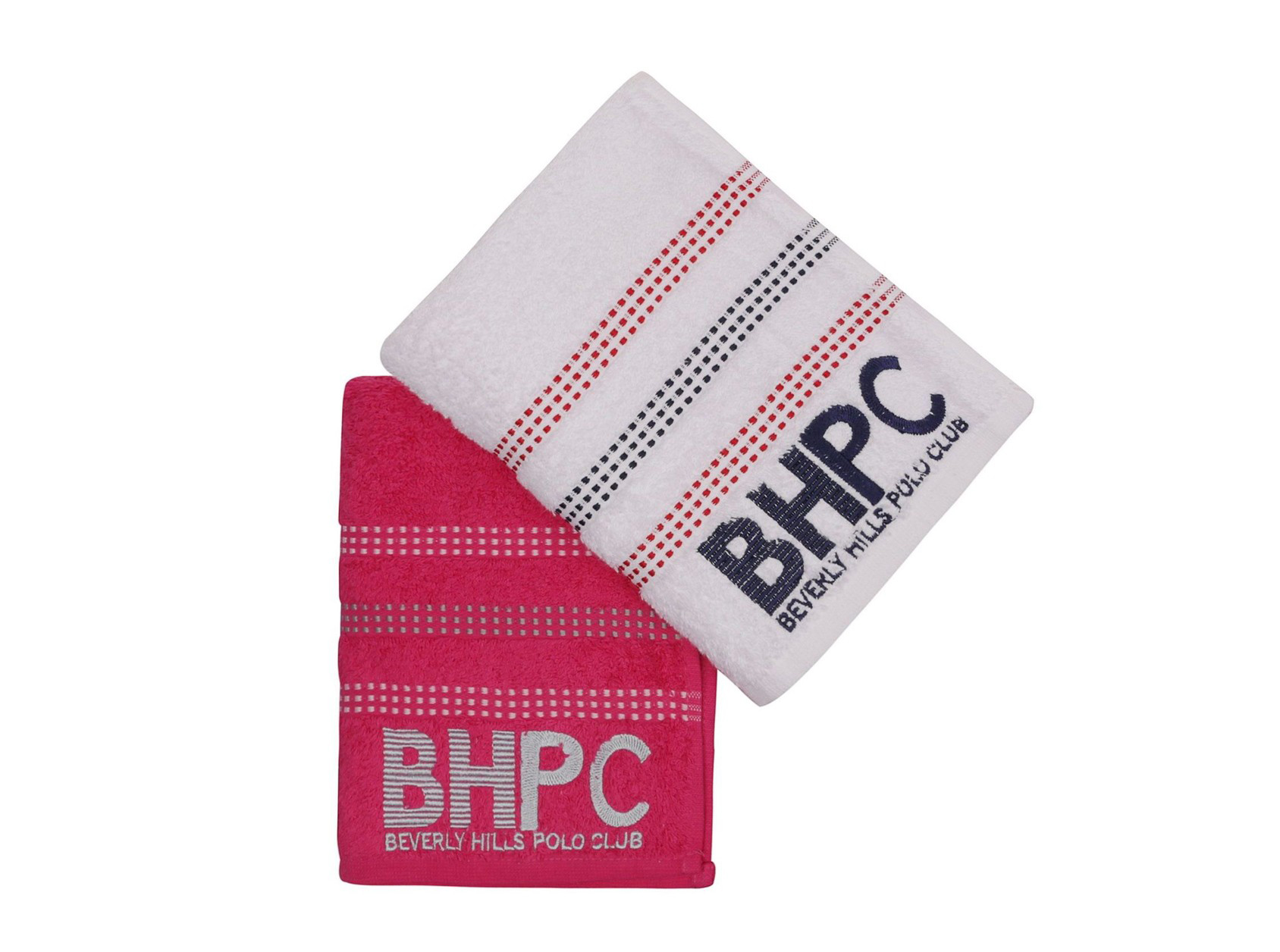 Набір рушників Beverly Hills Polo Club - 355BHP2286 Botanik White, Fuchsia 50*90 - фото 3
