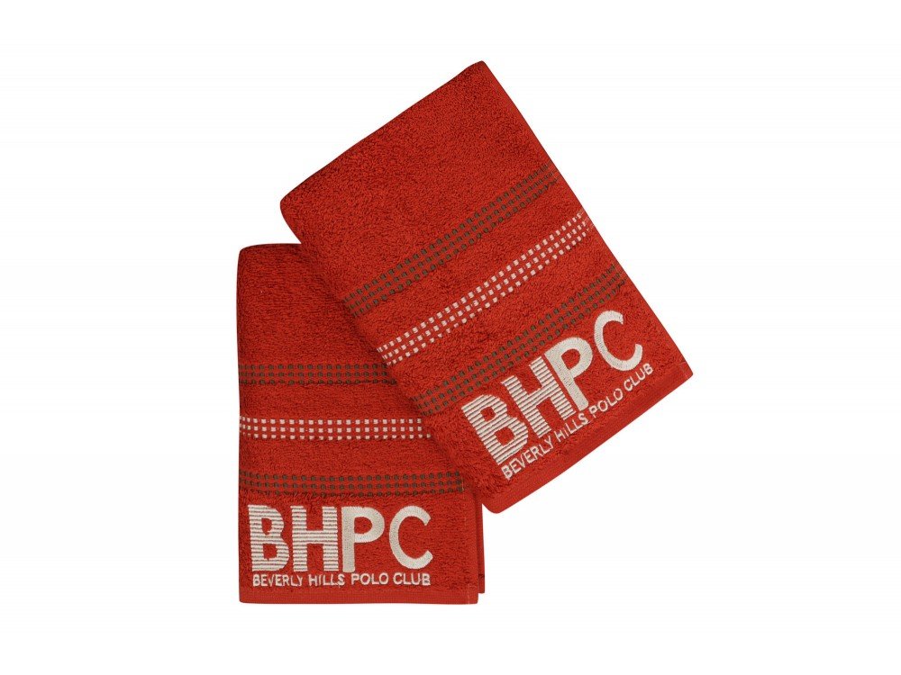 Набір рушників Beverly Hills Polo Club - 355BHP1450 Botanik Brick Red 70*140 - фото 3