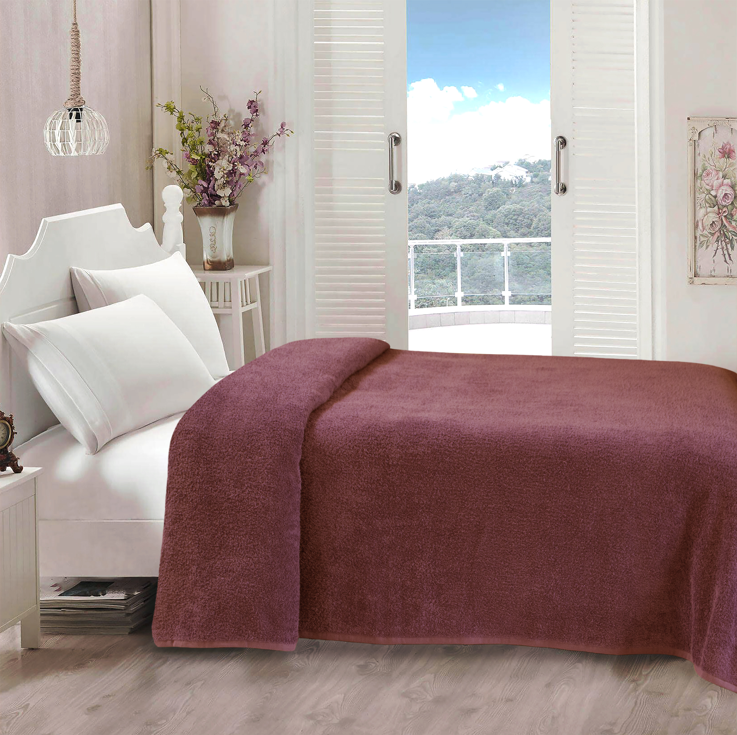 Простирадло Iris Home махрове - Renaissance rose 190*220 - фото 2