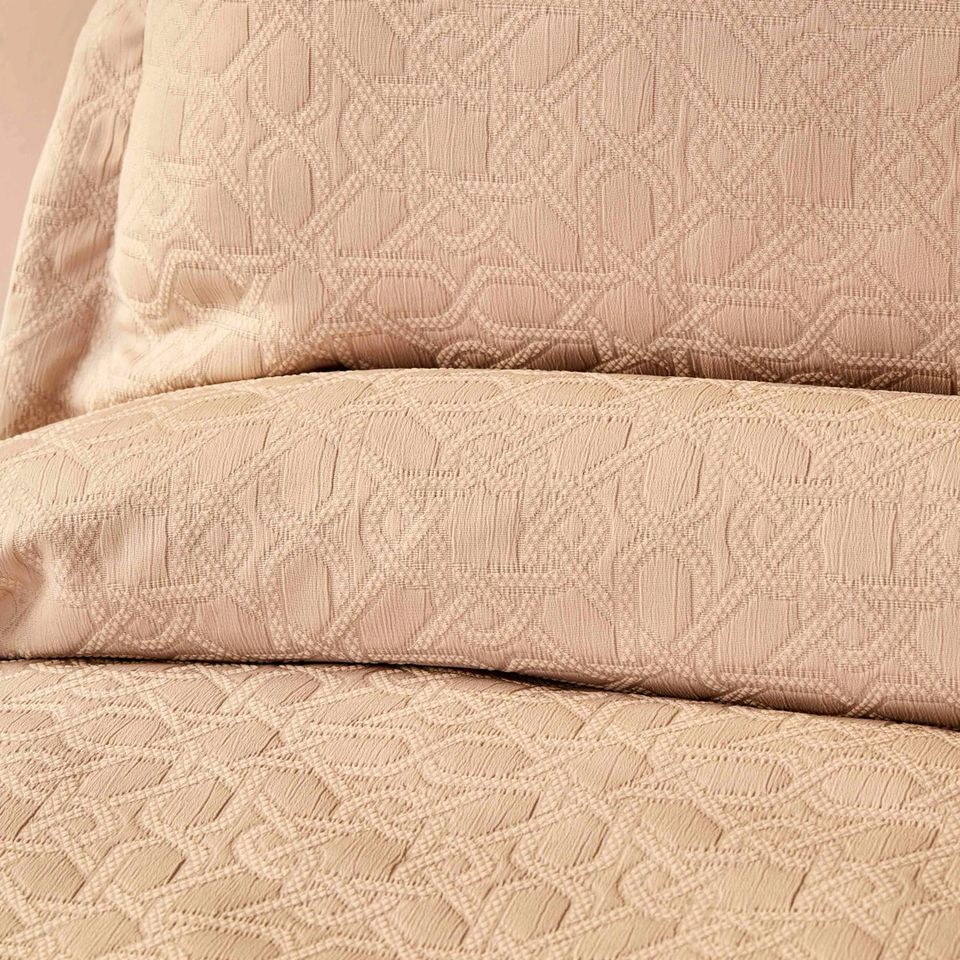 Покривало з наволочкою Karaca Home - Back To Basic pudra 160*240 полуторний - фото 3