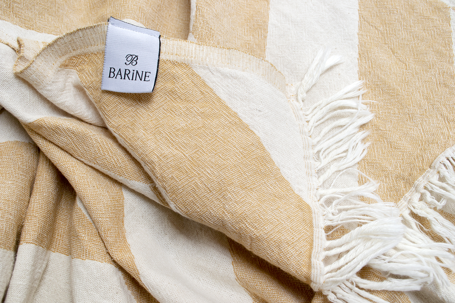Плед-накидка Barine - Fishbone Throw Mustard 130*180 - фото 3
