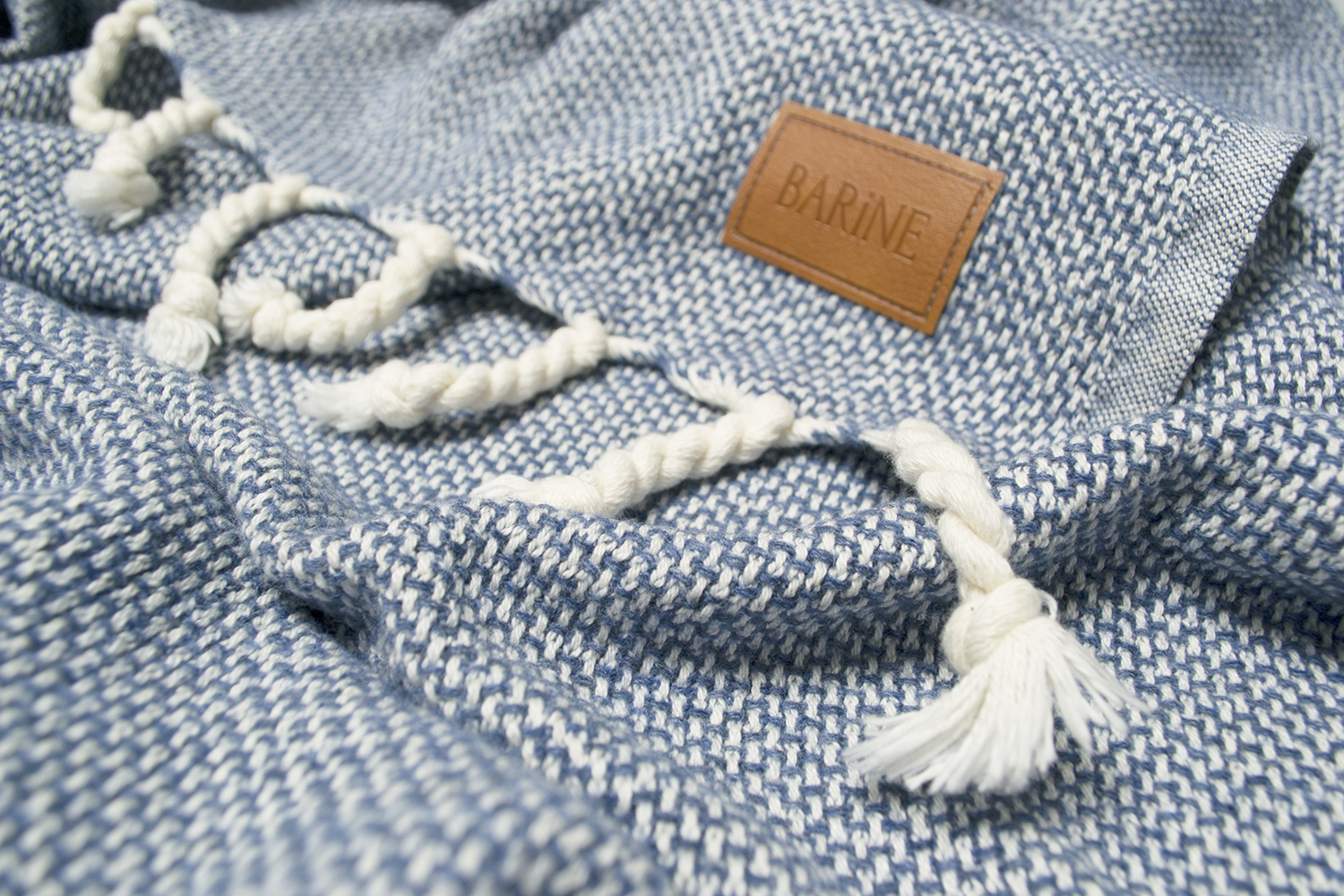 Плед-накидка Barine - Wool Basket indigo синій 120*175 - фото 3