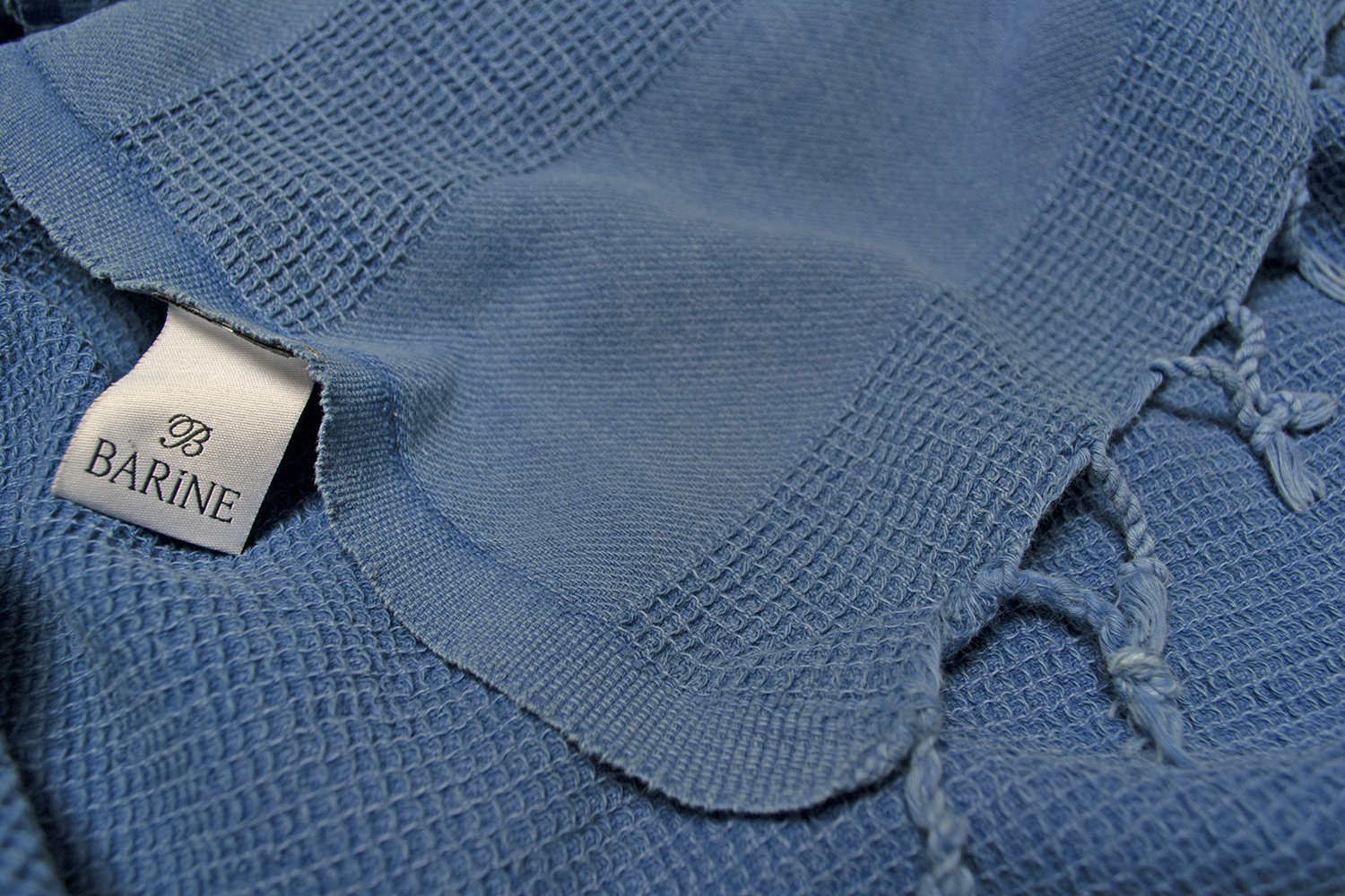 Плед-накидка Barine - Stone Throw denim синій 140*170 - фото 3