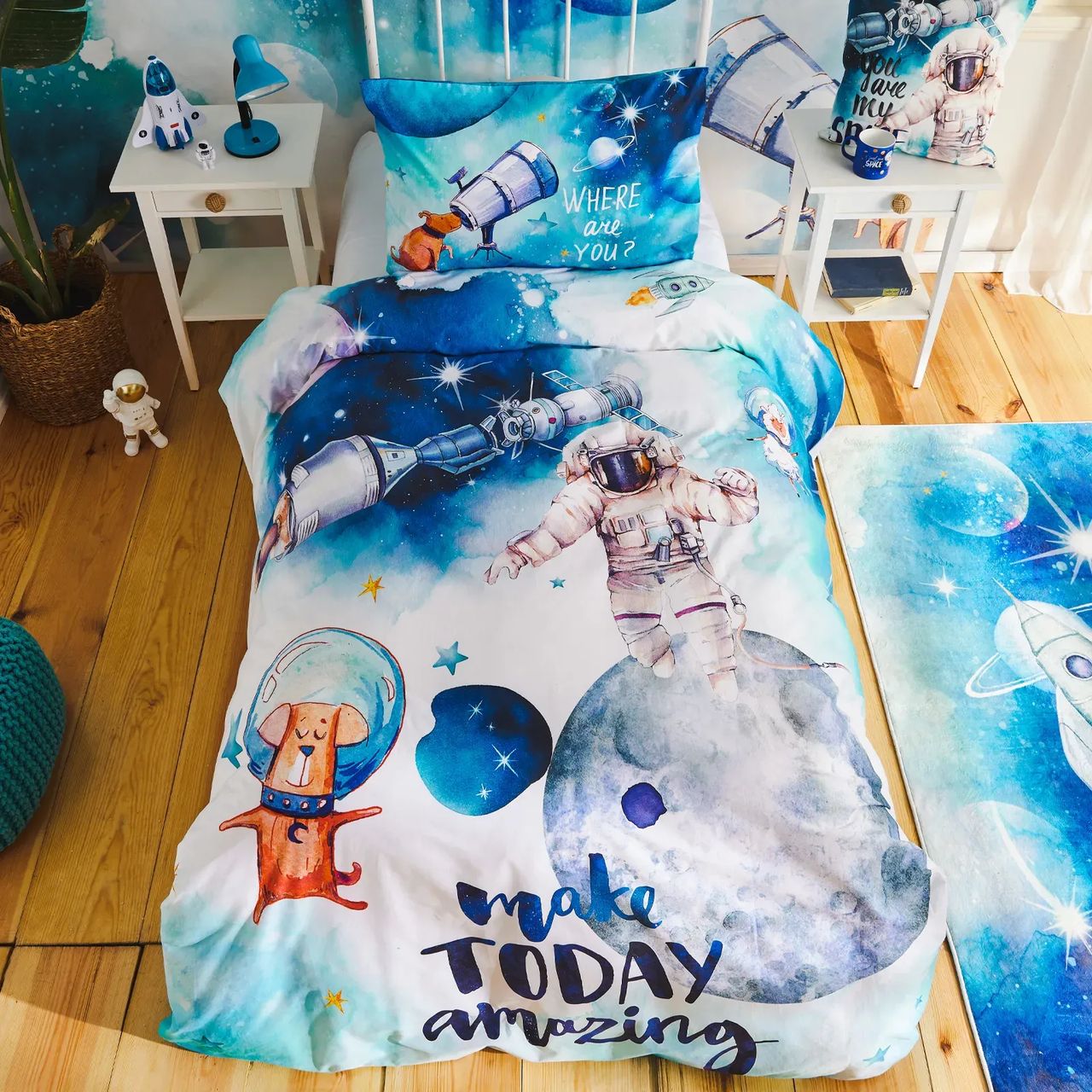Підковдра з наволочкою Karaca Home - Young Space ранфорс підлітковий - фото 2