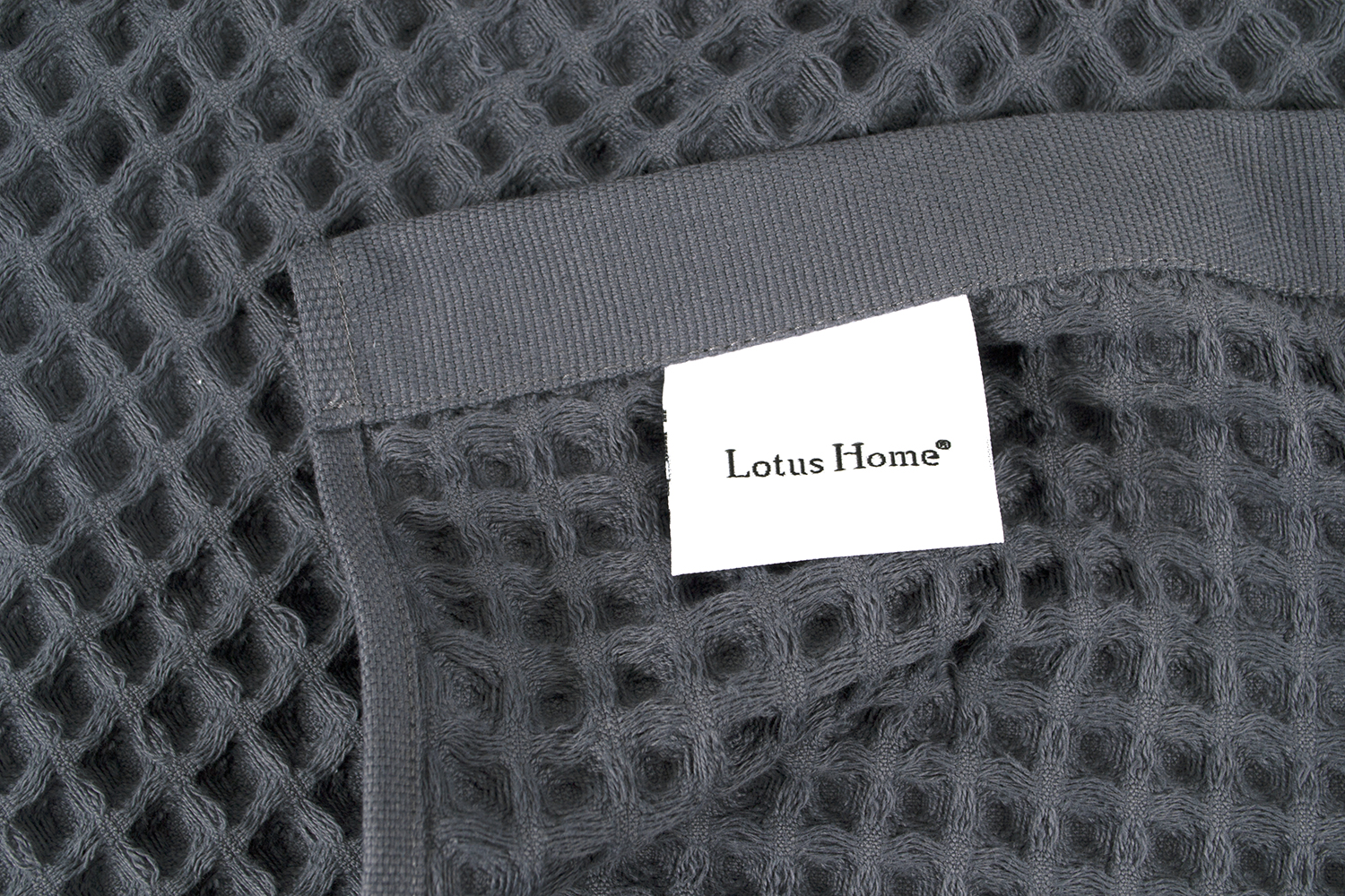 Рушник Lotus Home - Waffle antrasit антрацит 50*90 - фото 4