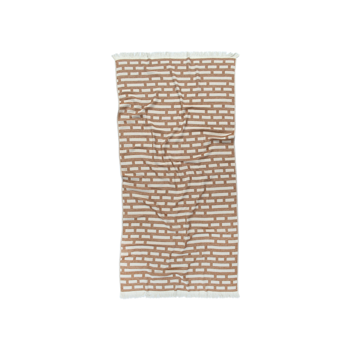 Рушник жаккардовое Buldans - Palmira tobacco тютюновий 90*170 - фото 3