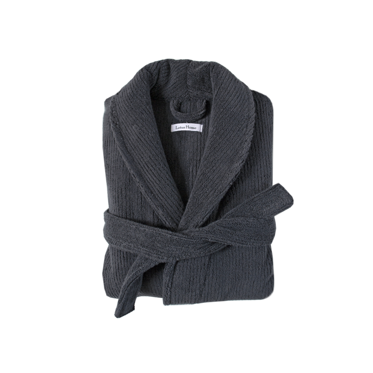 Халат unisex Lotus Home - Bold New Microcotton antrasit махровий 2XL