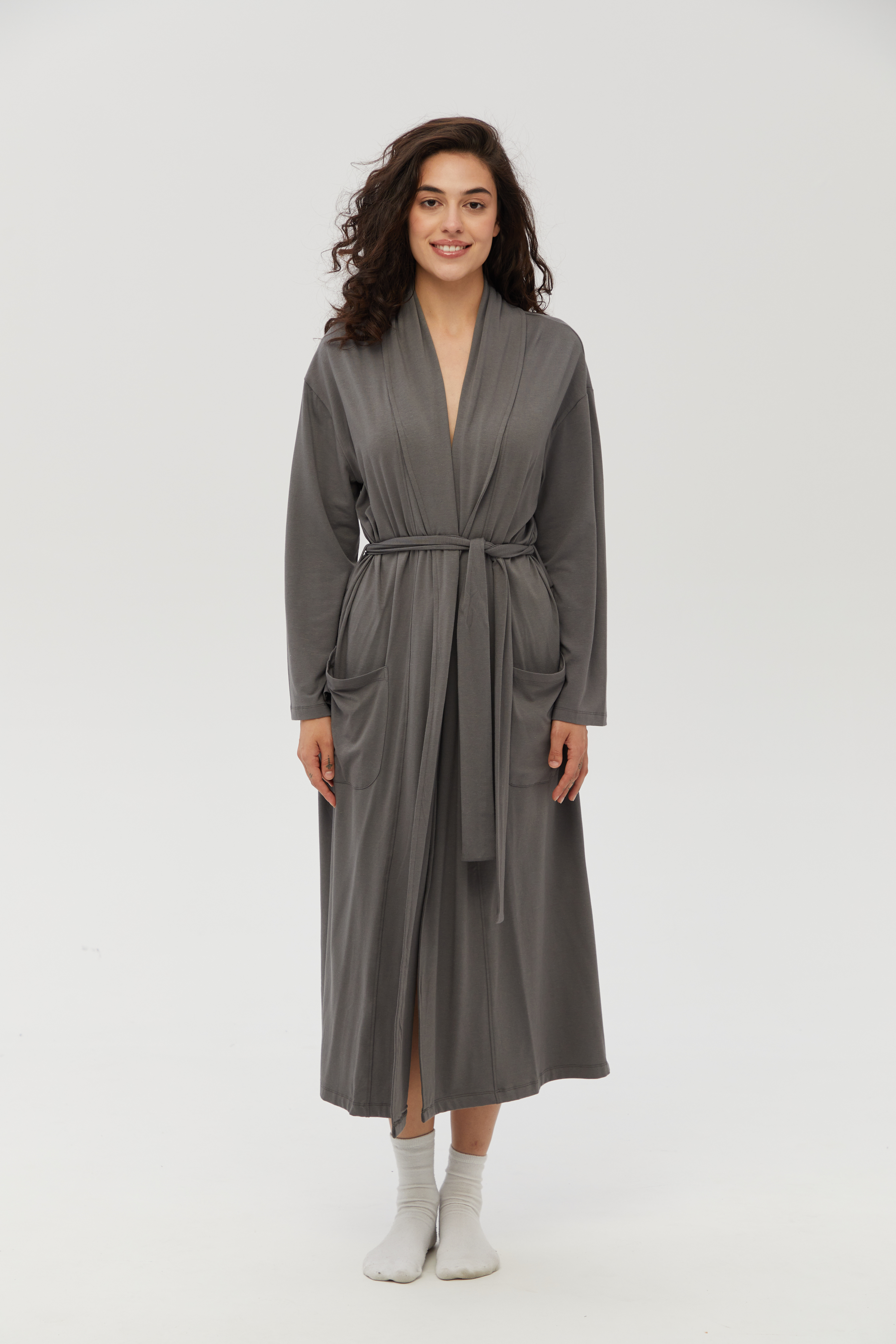 Халат Lotus Home - Affi antrasit L/XL - фото 3