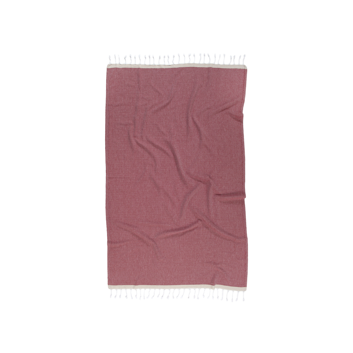Рушник Barine Pestemal - Basak 95*165 Marsala-Beige марсала-бежевий