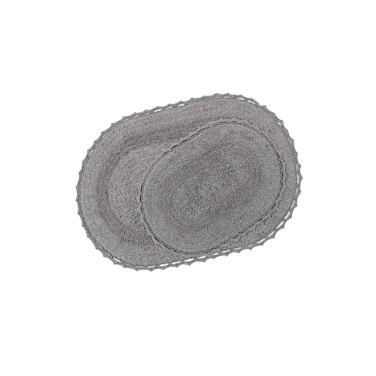 Набір килимків Irya - Vermont gri сірий 60*90+40*60