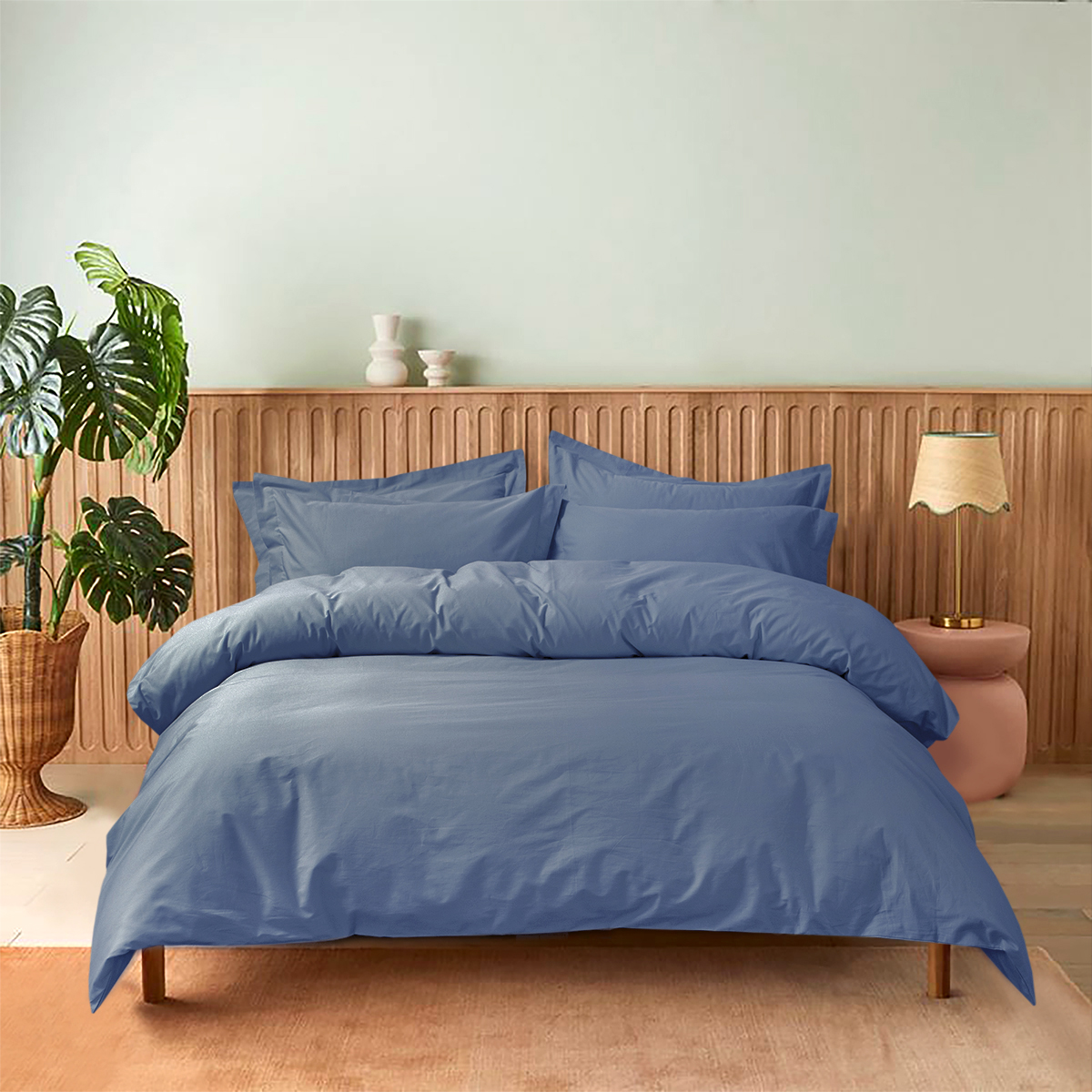 Постільна білизна Lotus Home - Rebeca індіго сімейний - фото 2