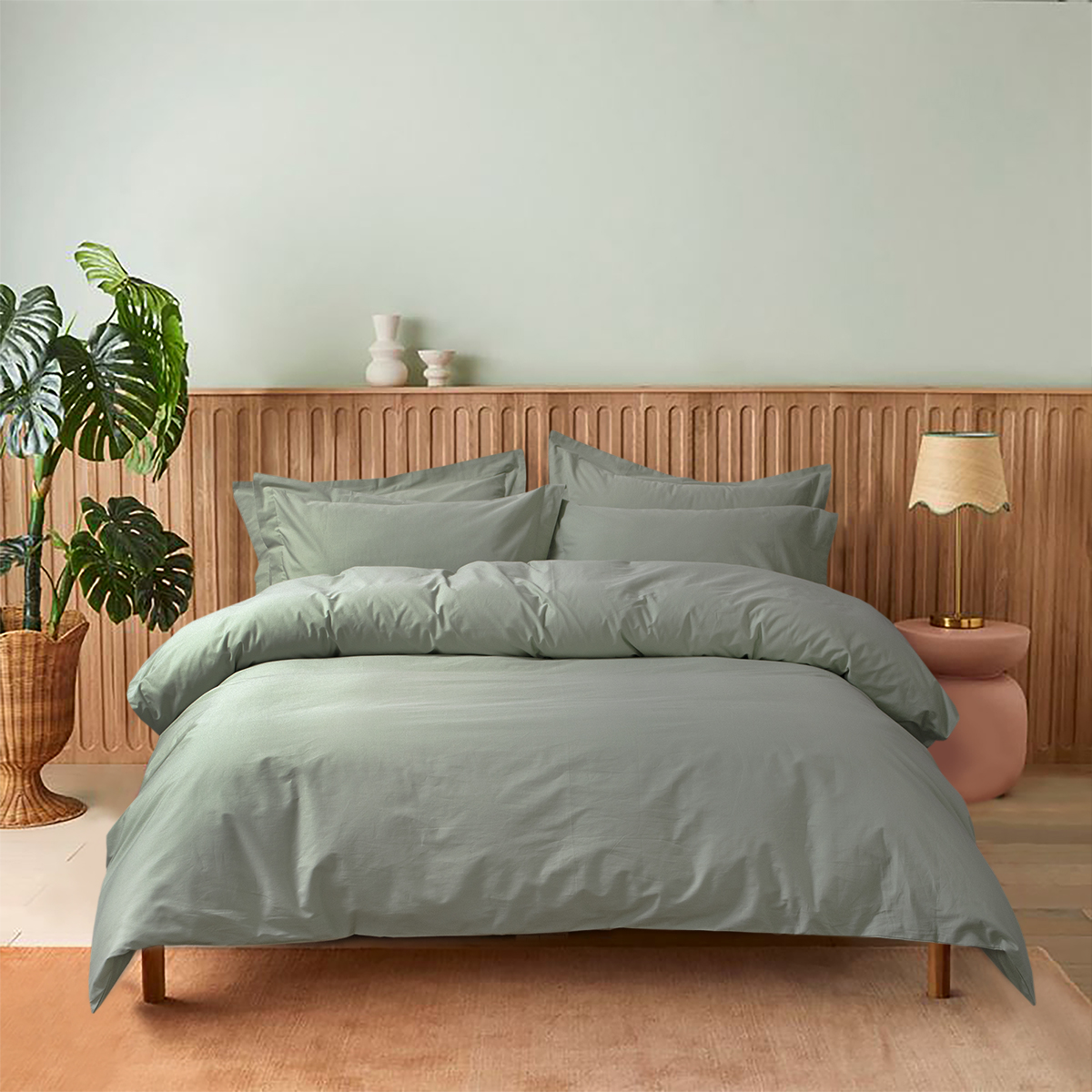Постільна білизна Lotus Home - Rebeca оливковий сімейний - фото 2
