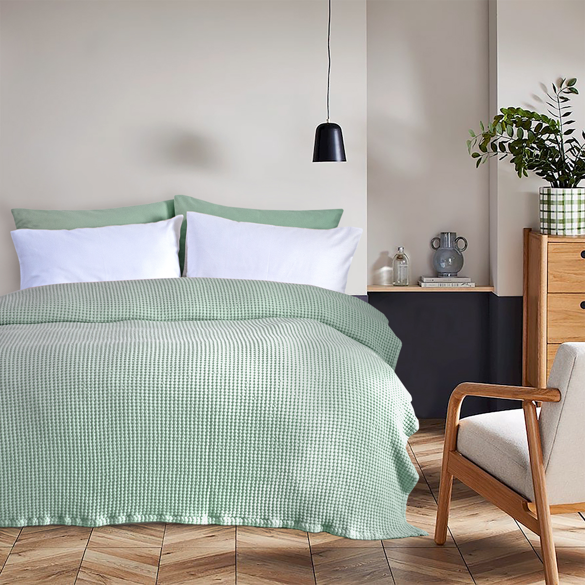 Покривало Lotus Home - Bellia mint м'ятний 220*240 - фото 2