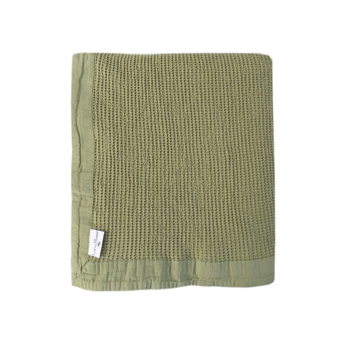 Покривало Lotus Home - Rius olive оливковий 240*260 - фото 3