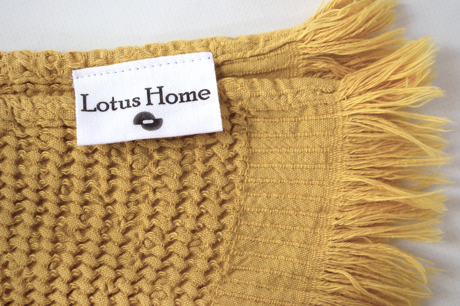 Рушник Lotus Home - Rius mustard гірчичний 50*100 - фото 3
