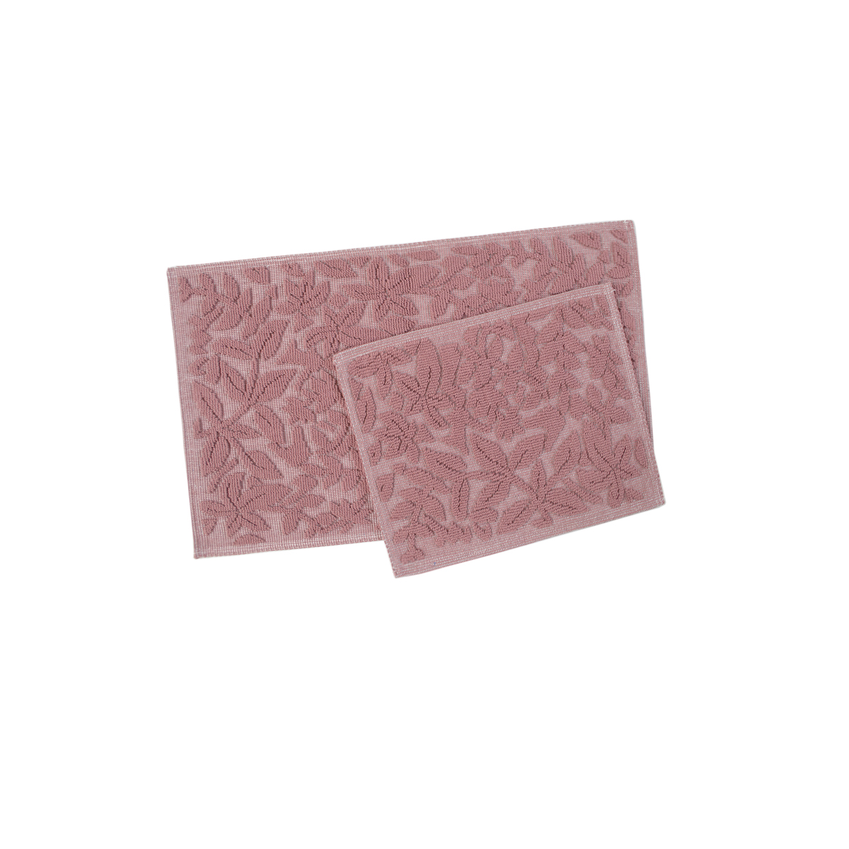 Набір килимків Karaca Home - Kelly Flower murdum сливовий 50*80+50*40