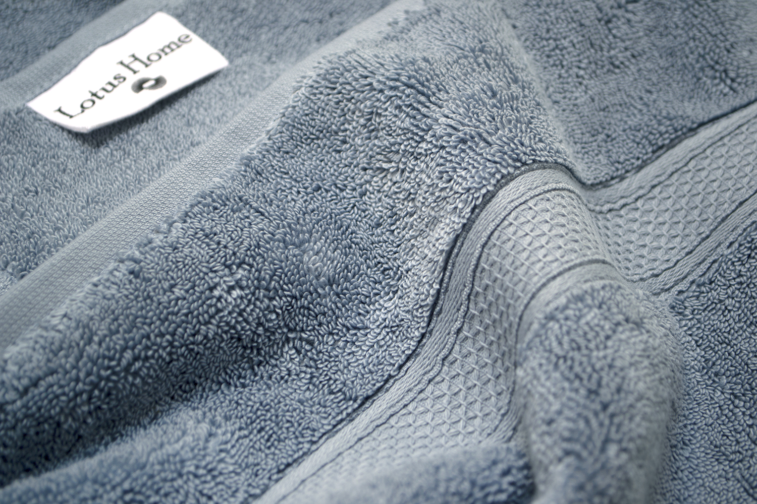 Рушник махровий Lotus Home - Grand soft twist denim денім 50*90 - фото 3