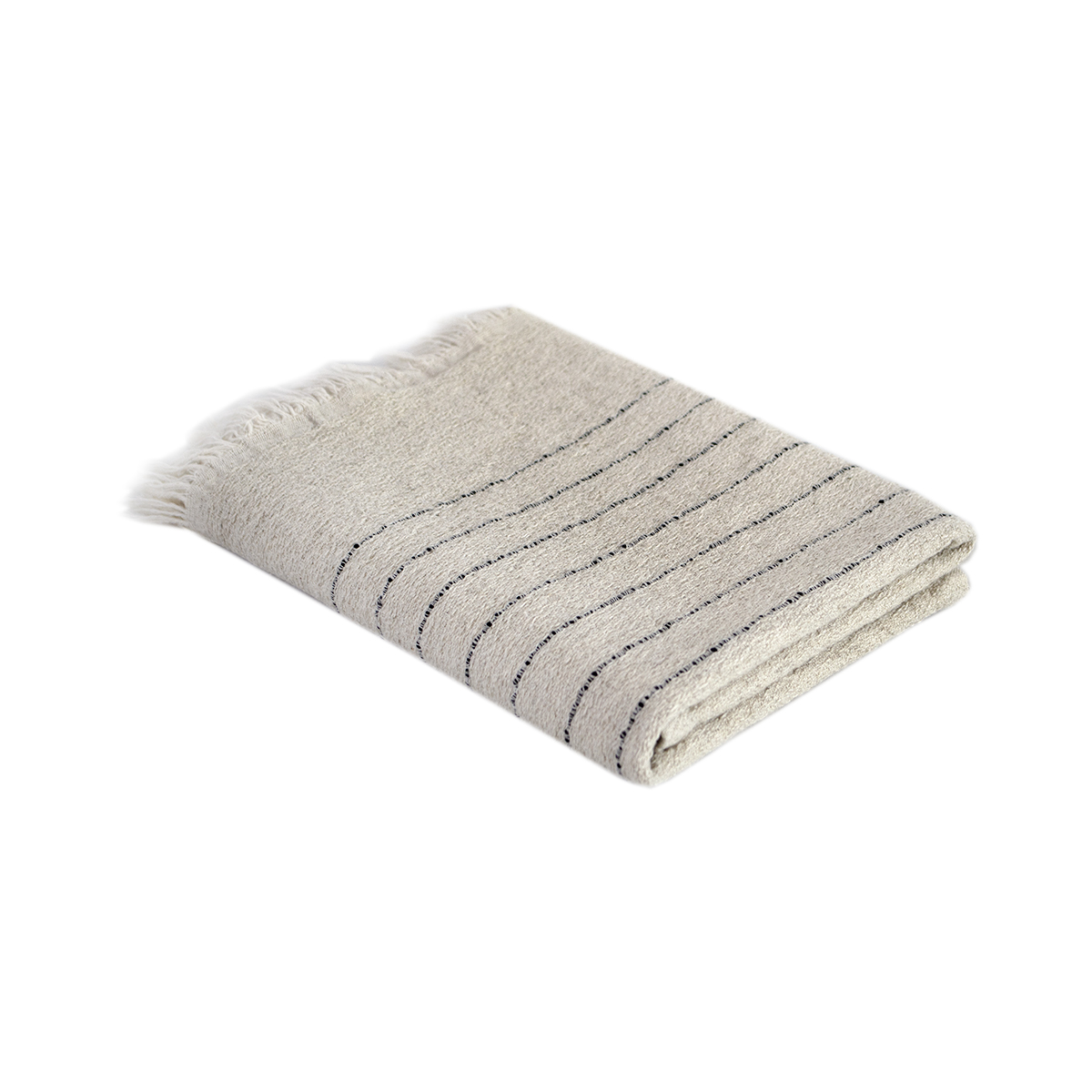Рушник з льону Lotus Home - Line чорний 50*90 - фото 6
