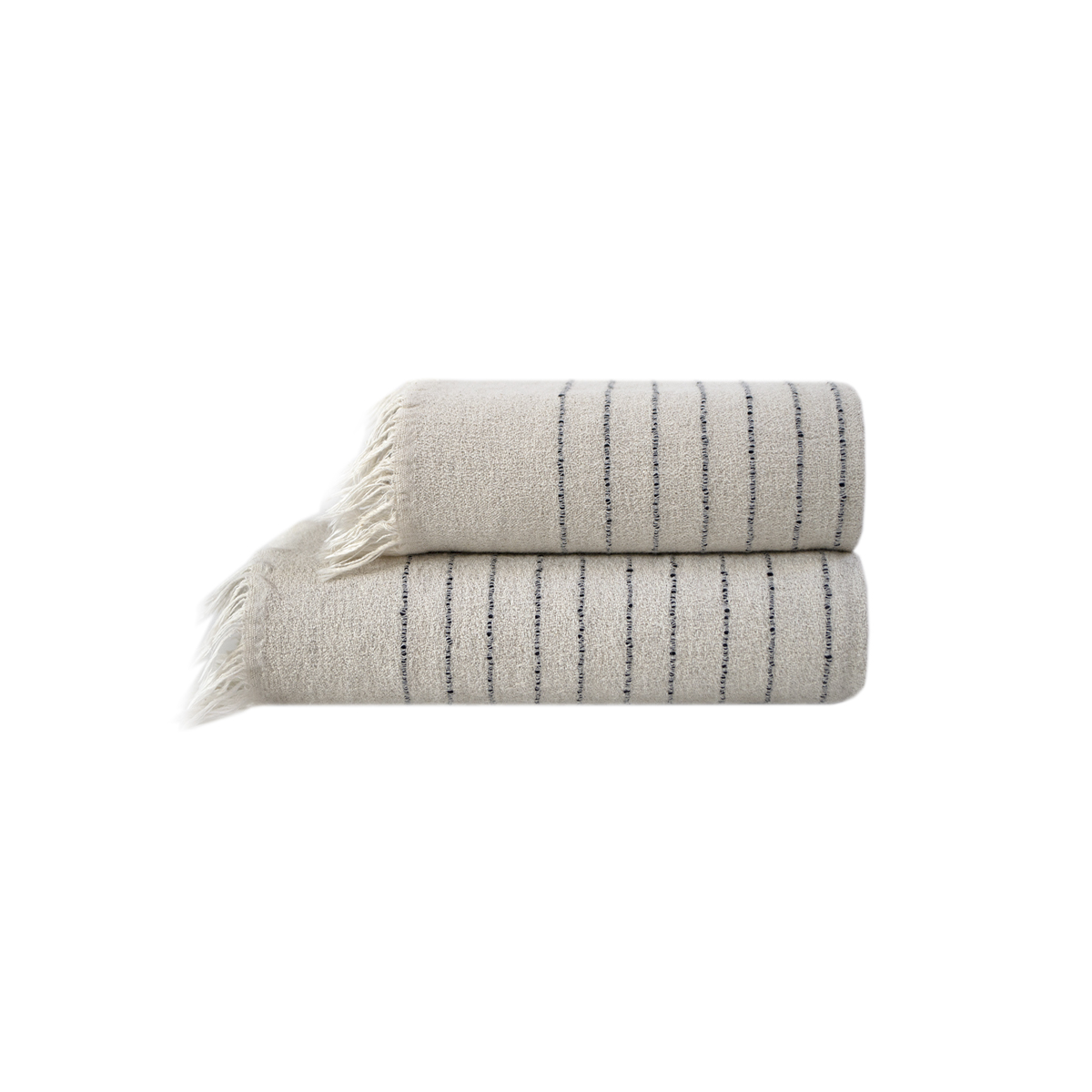 Рушник з льону Lotus Home - Line чорний 50*90 - фото 8