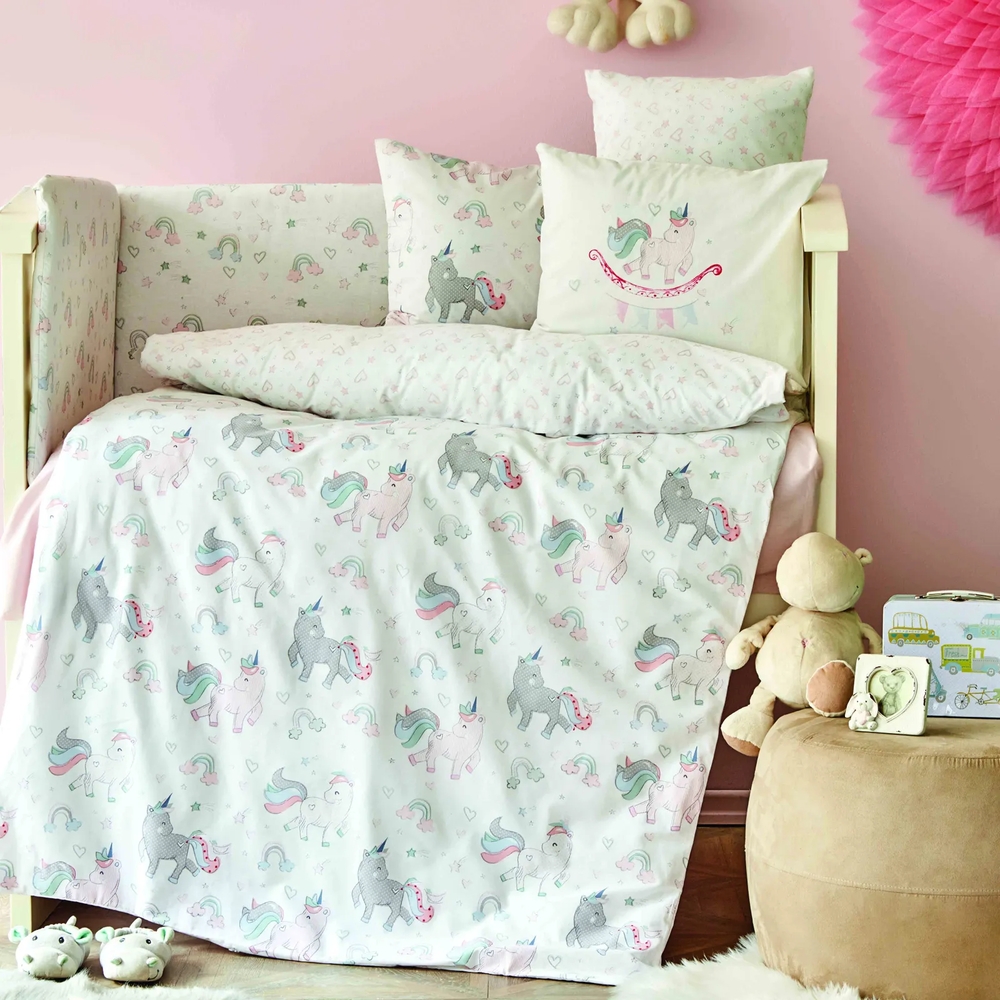 Дитячий набір в ліжечко для немовлят Karaca Home - Digna pembe рожевий (10 предметів) - фото 2