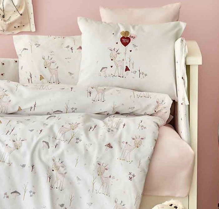 Дитячий набір в ліжечко для немовлят Karaca Home - Doe pembe рожевий (10 предметів) - фото 3