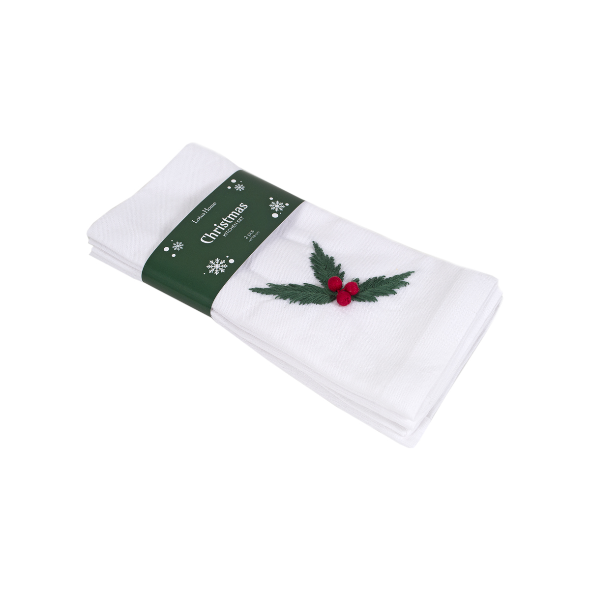 Набір столових серветок Lotus Home - Christmas Berry 48*48 (2 од)