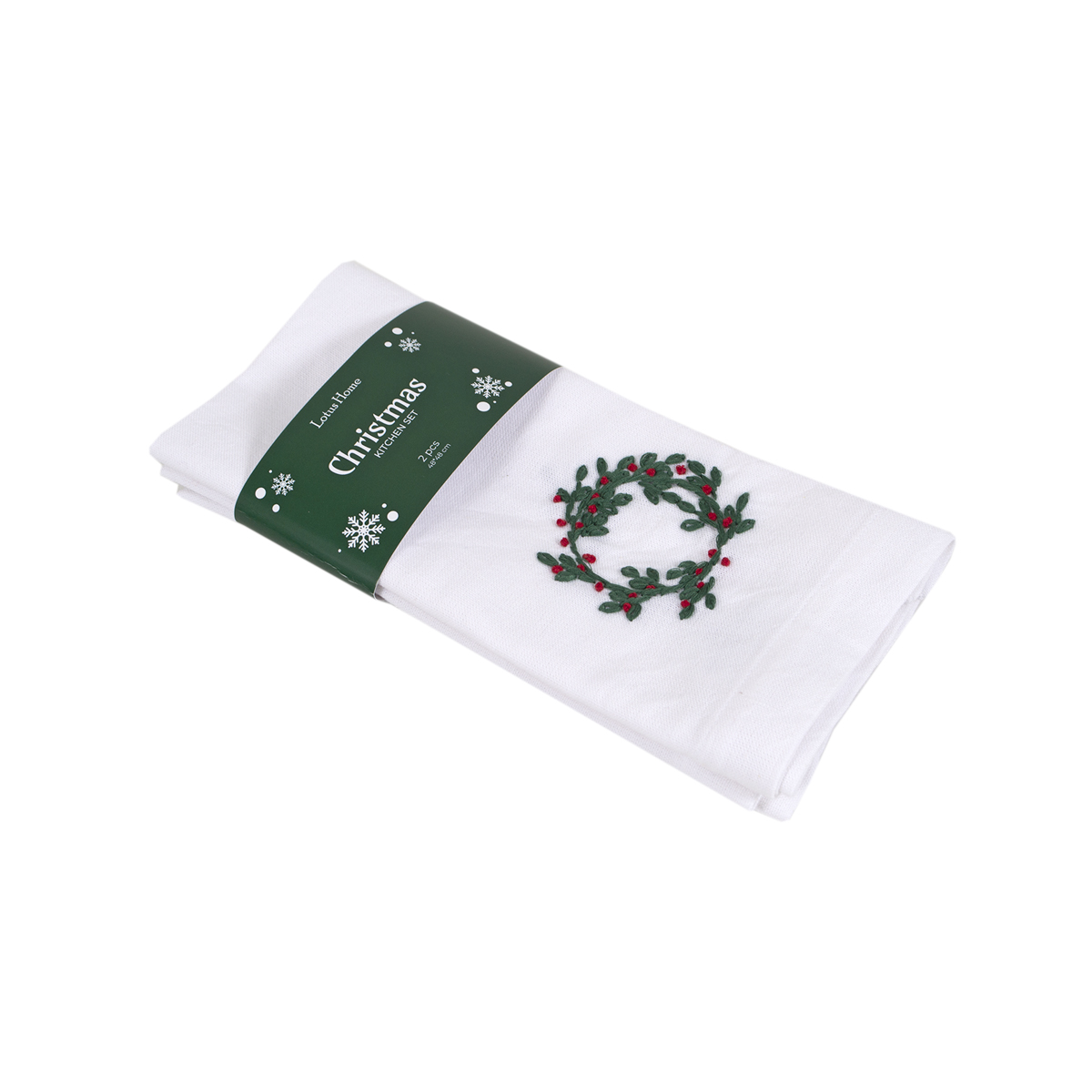 Набір столових серветок Lotus Home - Christmas Mistletoe 48*48 (2 од)