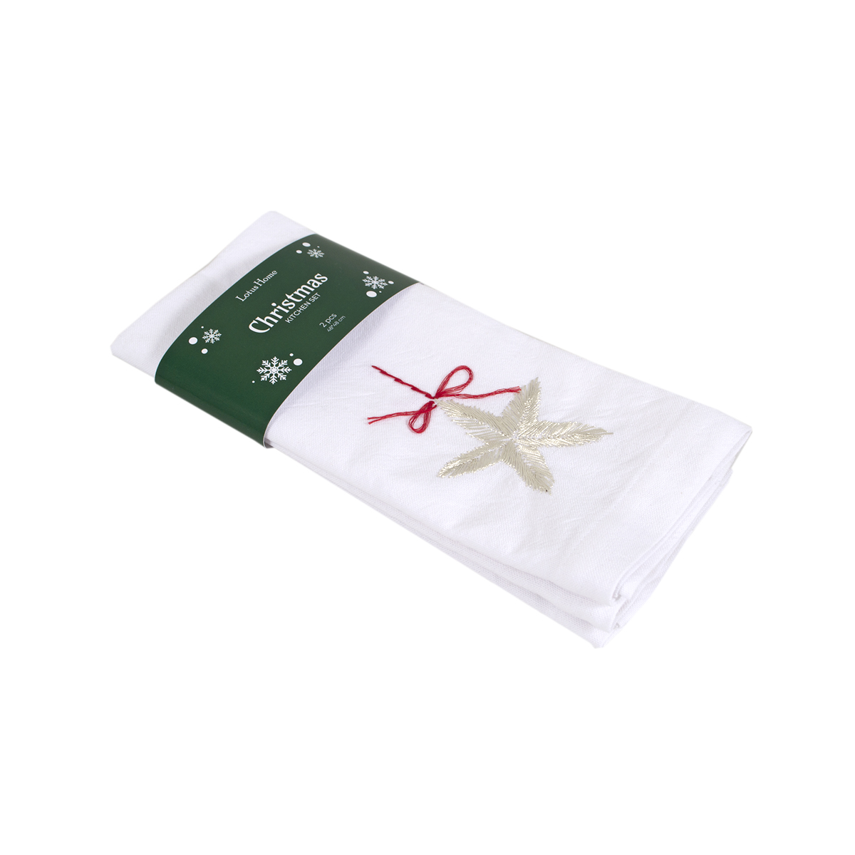 Набір столових серветок Lotus Home - Christmas Star 48*48 (2 од)