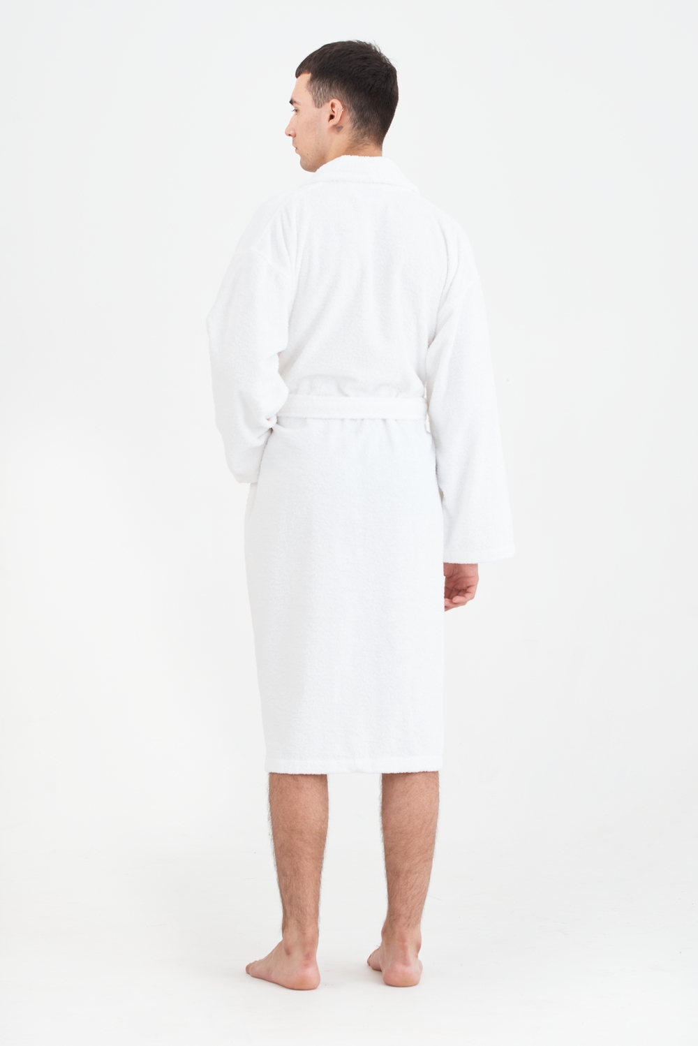 Халат махровий unisex Lotus Home - Basic Line white L - фото 9