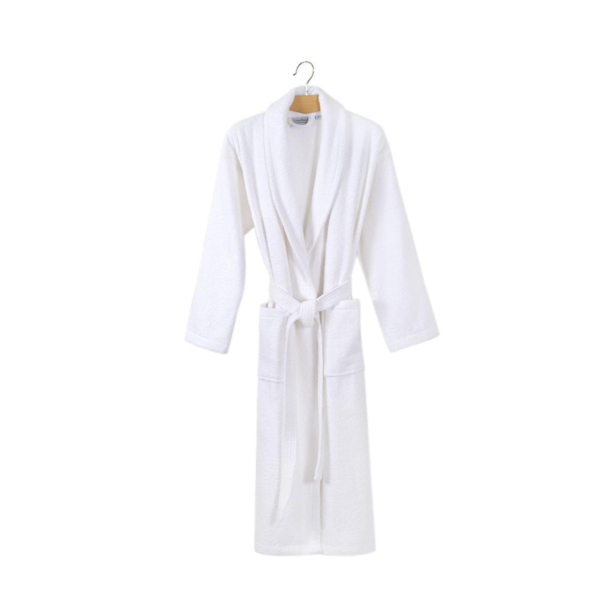 Халат махровий unisex Lotus Home - Basic Line white S - фото 12
