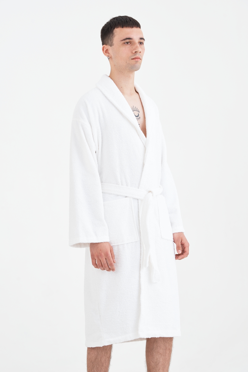 Халат махровий unisex Lotus Home - Basic Line white XL - фото 7