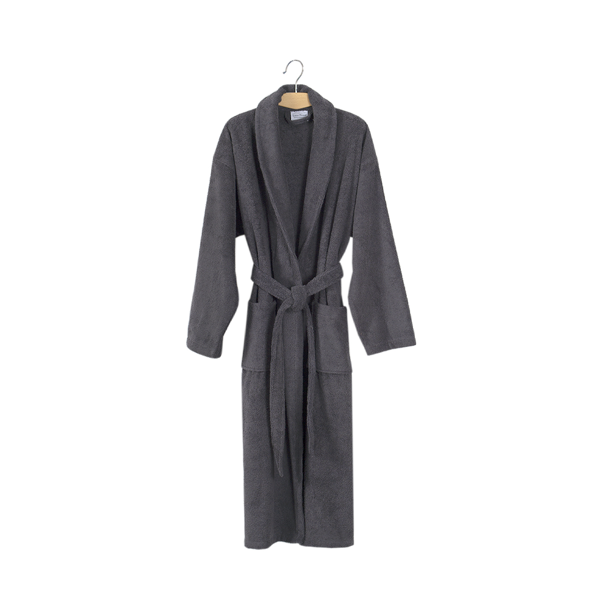 Халат махровий unisex Lotus Home - Basic Line antrasit L - фото 5