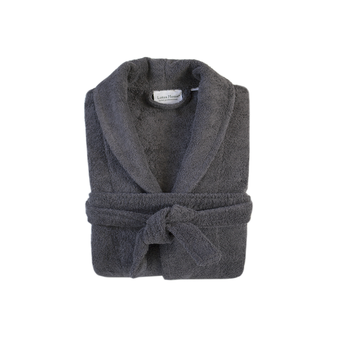 Халат махровий unisex Lotus Home - Basic Line antrasit L