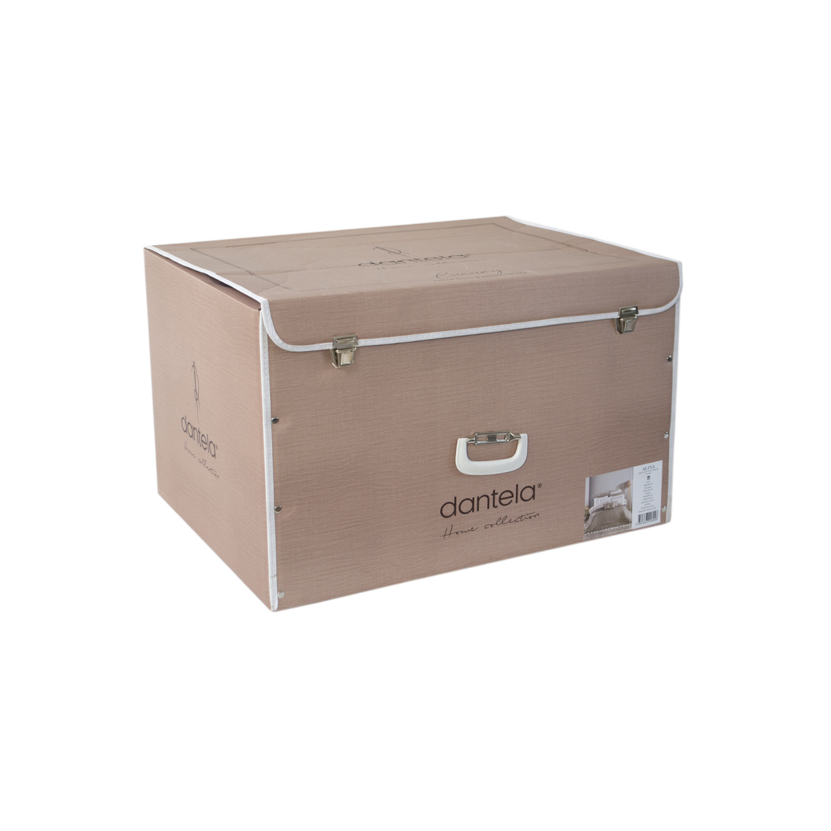 Набір постільної білизни з вишивкою та жакардовим покривалом Dantela Vita - Alina gri-bej євро - фото 16