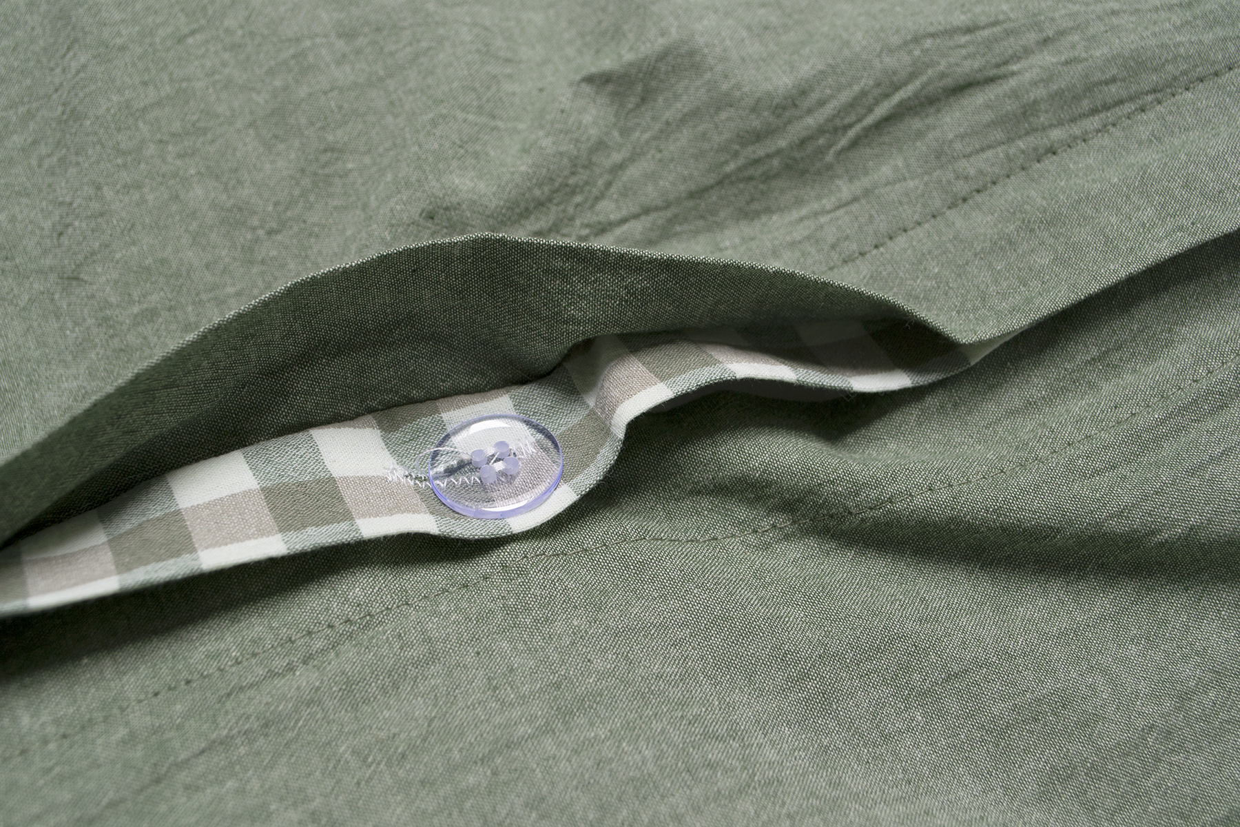 Постільна білизна Lotus Home - Checked Gingham оливковий сімейний - фото 5