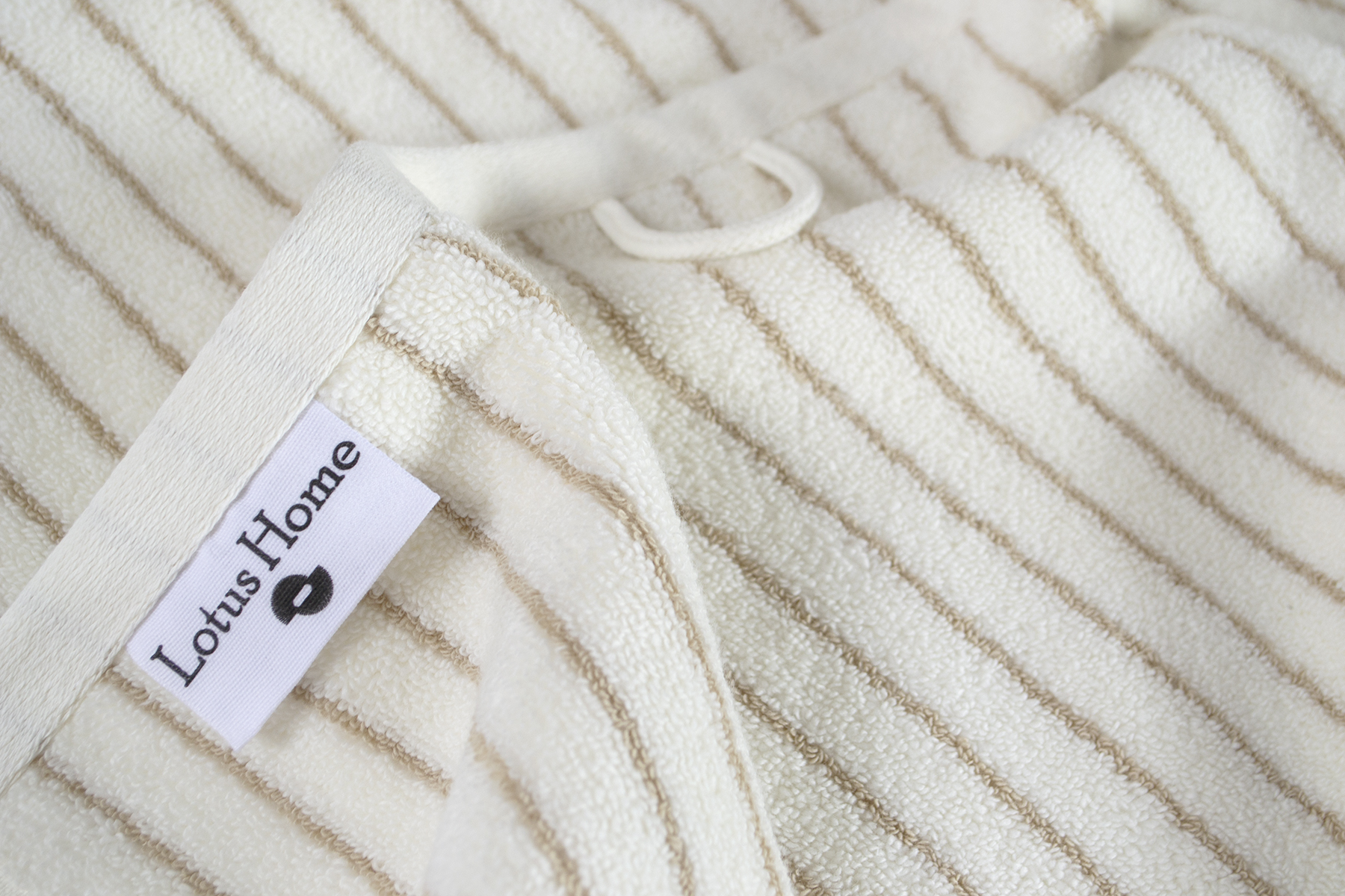 Рушник Lotus Home Готель Premium - Microcotton Stripe Ecru-Kahve 50*90 550 г/м² - фото 4