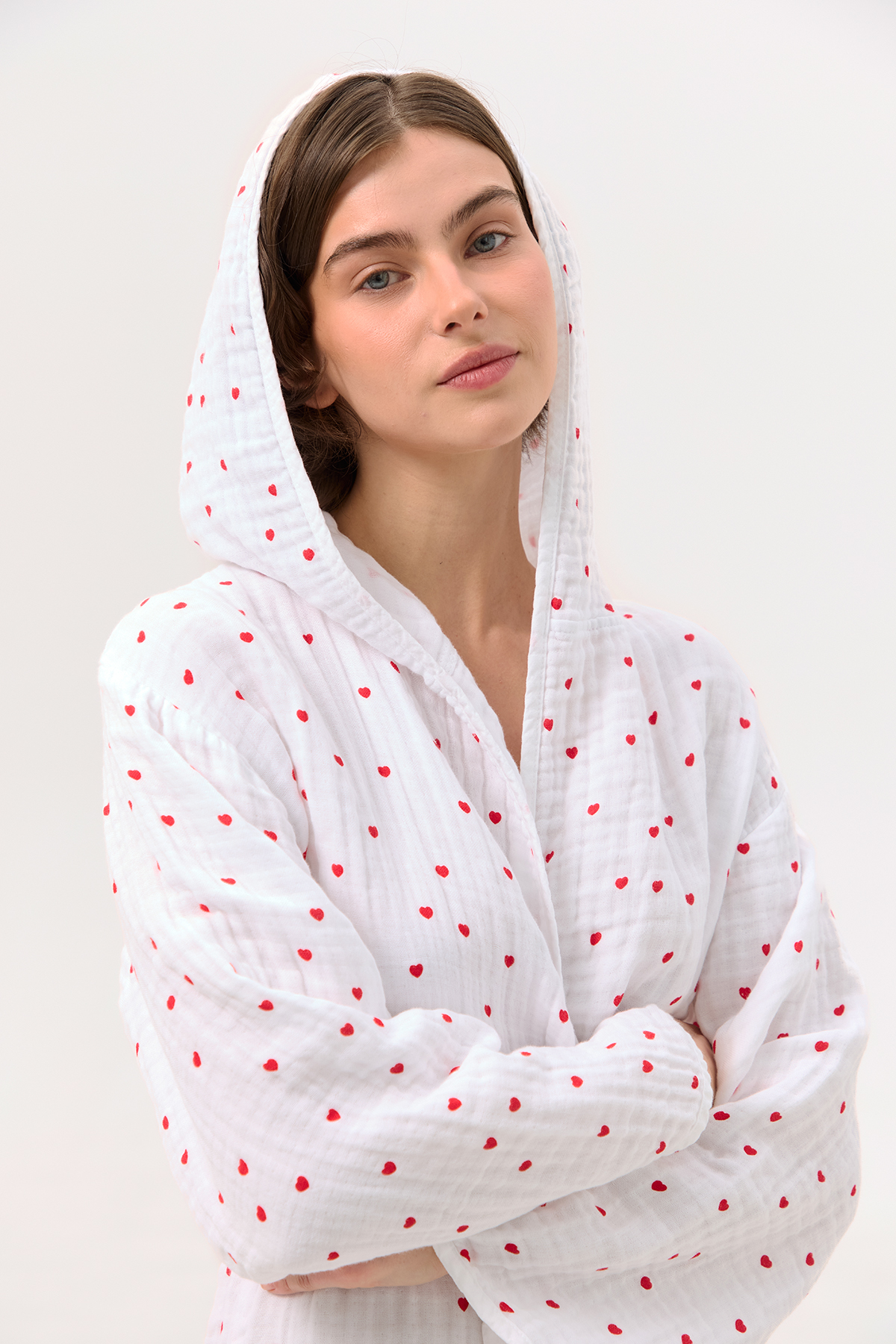 Халат Lotus Home - Molly Heart muslin S/M - фото 4
