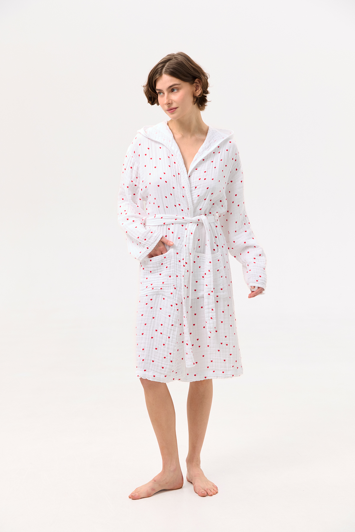 Халат Lotus Home - Molly Heart muslin L/XL - фото 2