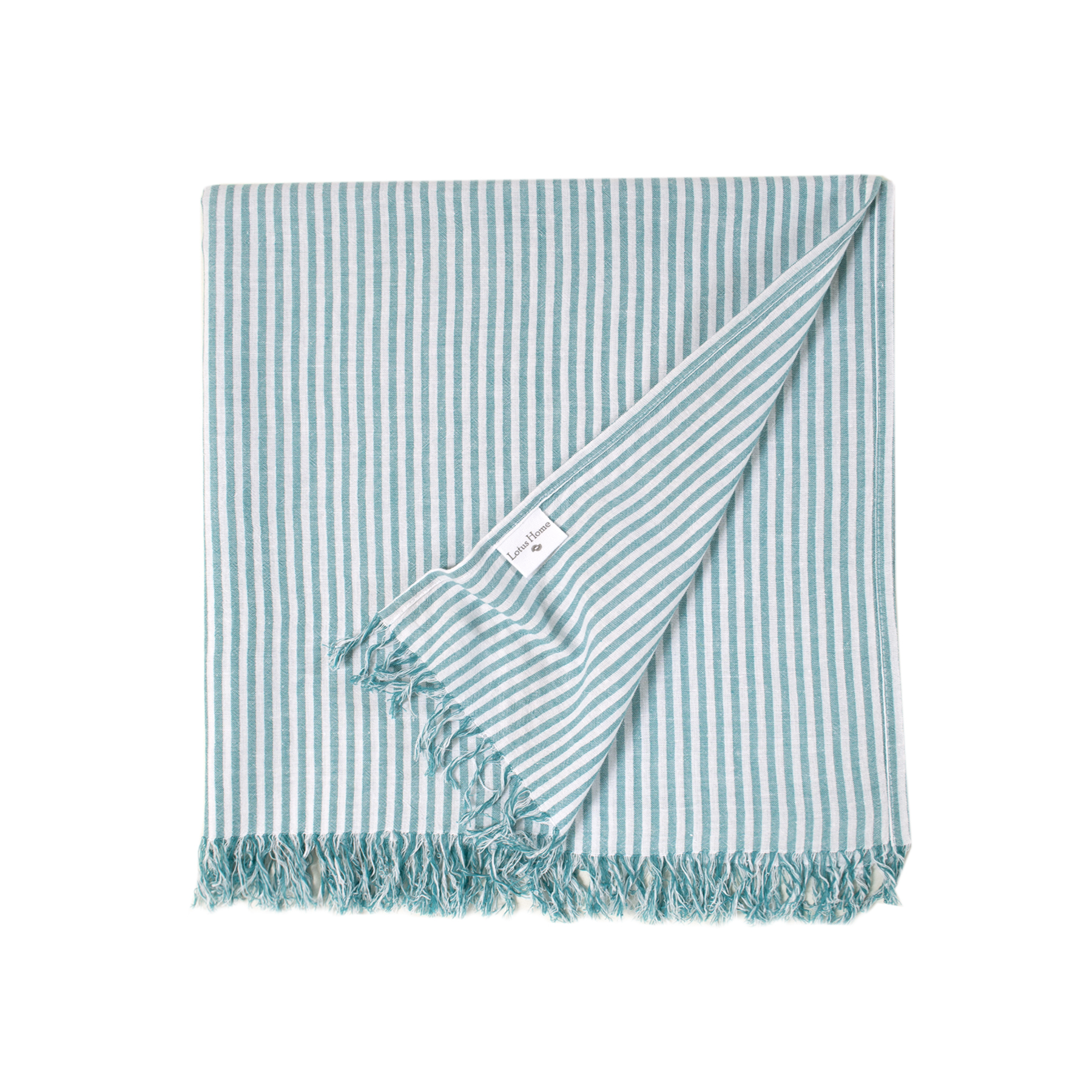 Рушник Lotus Home Pestemal - Argosa stripe 85*175 emerald смарагдовий - фото 2