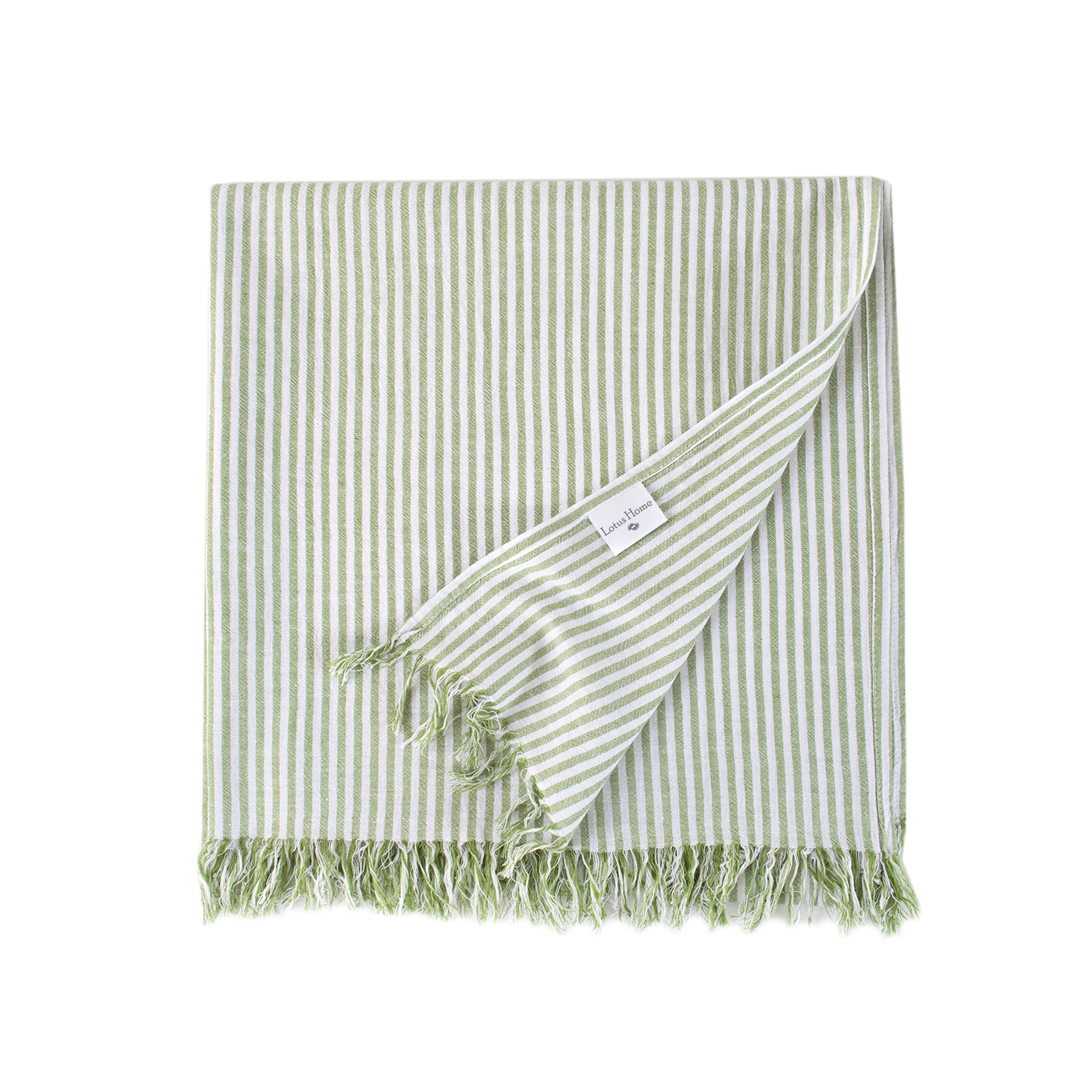 Рушник Lotus Home Pestemal - Argosa stripe 85*175 green зелений - фото 2