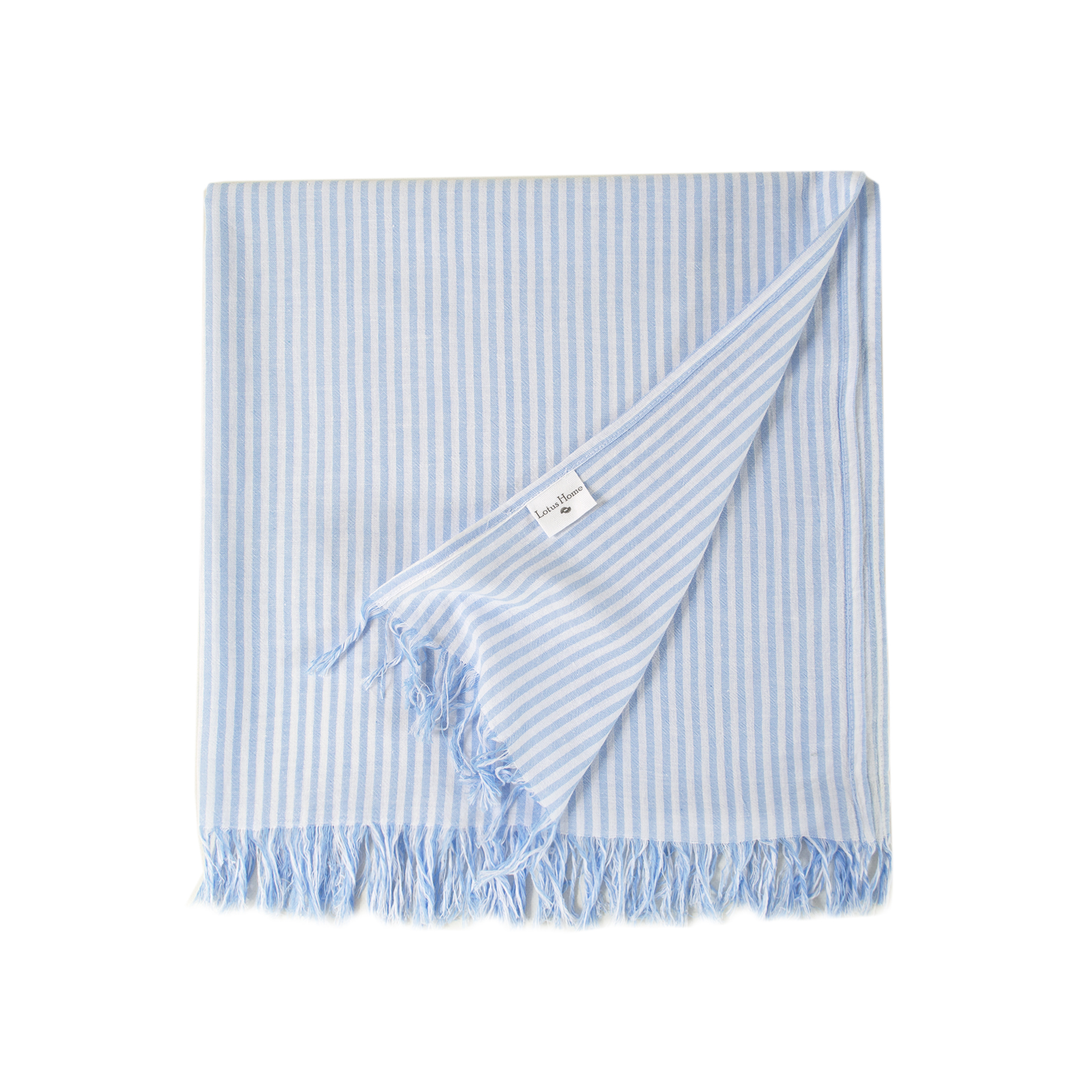 Рушник Lotus Home Pestemal - Argosa stripe 85*175 light-blue блакитний - фото 2