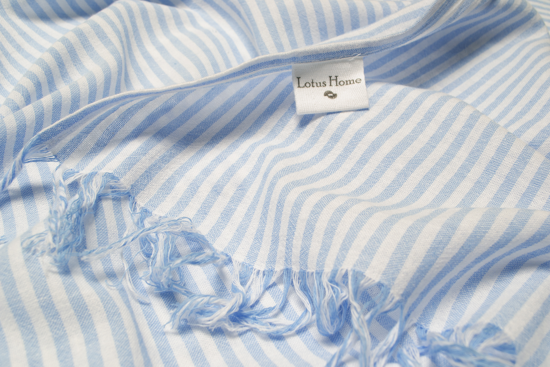 Рушник Lotus Home Pestemal - Argosa stripe 85*175 light-blue блакитний - фото 3